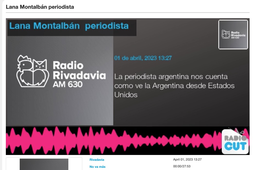 La entrevista en Radio Rivadavia con Javier Lanari y Manuel Adorni.